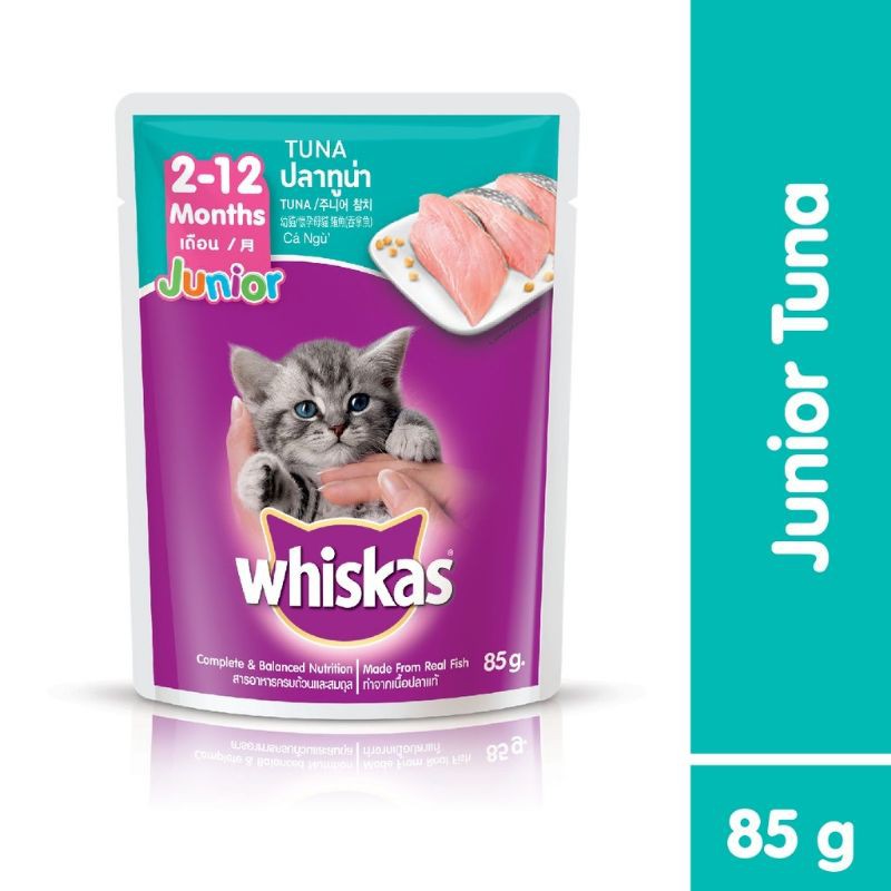 Whiskas Wet Pouch 80gr - Whiskas Junior Saset - Whiskas Tuna Pouch - Makanan Basah Kucing Whiskas
