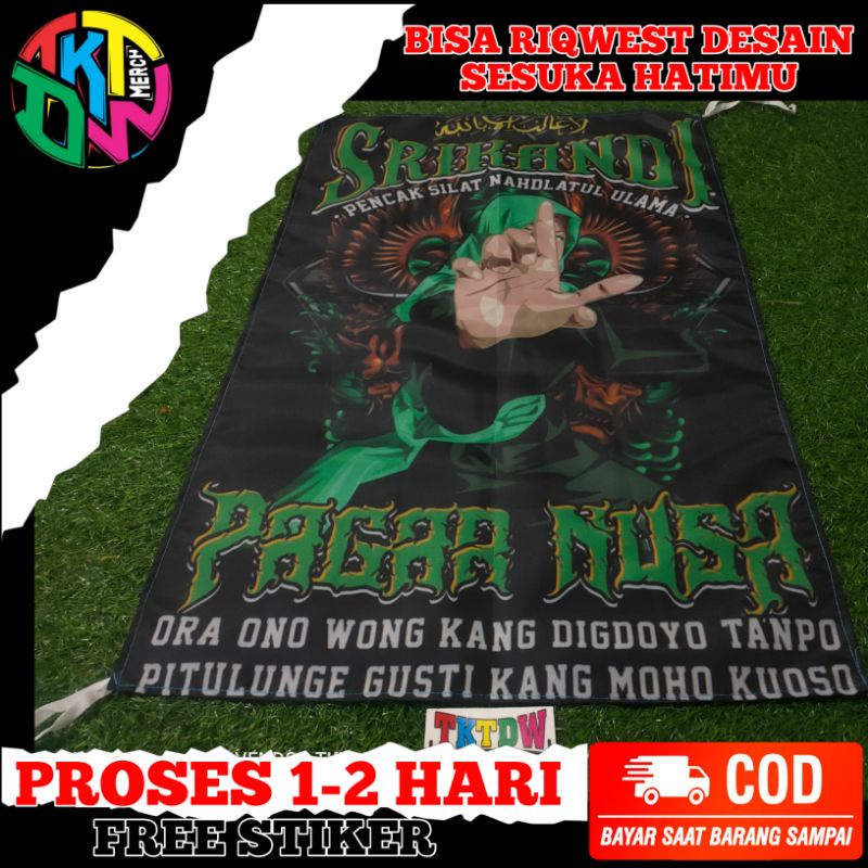 BENDERA PAGAR NUSA MURAH READY STOK BANYAK SIAP KIRIM ( SRIKANDI PAGAR NUSA )
