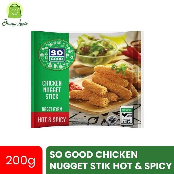 

PROMO SO GOOD Chicken Nugget Stick Hot & Spicy - 200gr MURAH