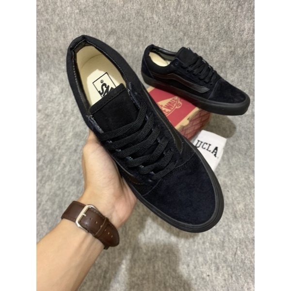 (BISA COD) SEPATU V4NS OLDSKOOL HITAM POLOS SEPATU SEKOLAH PREMIUM CHINA