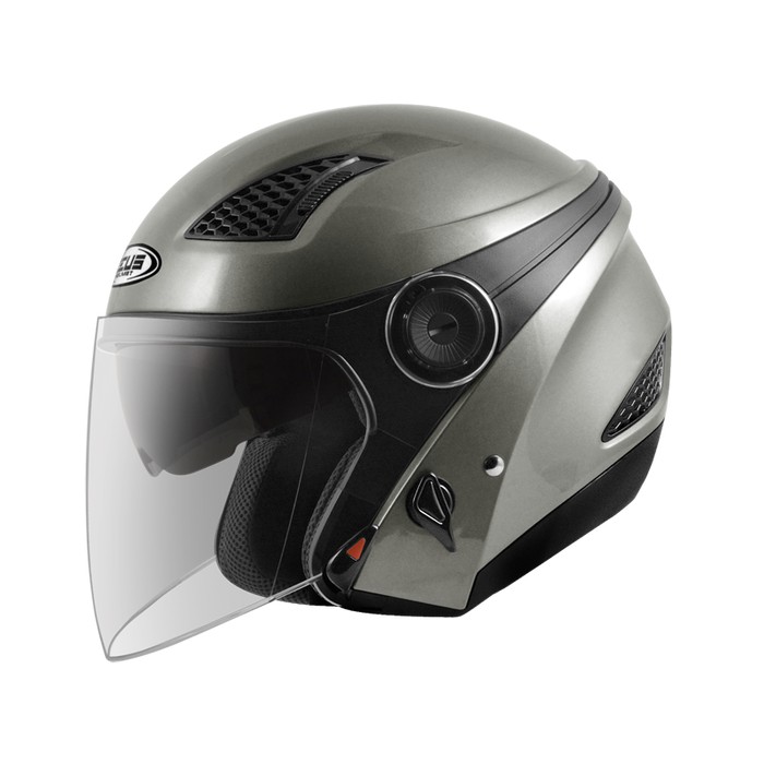 Helm Half Face zeus 610 Dark Silver