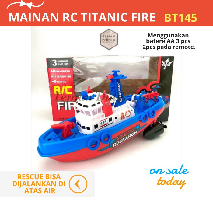 Mainan Anak Laki Laki RC Kapal Perang Remote Control Mobil Mobilan Boat Titanic Laki2 Edukasi BT145