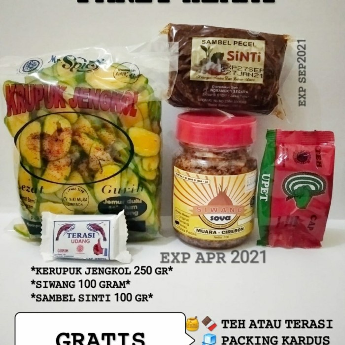 

MURAH SUPER HEMAT Kerupuk jengkol siwang terasi bawang sambel pecel sinti
