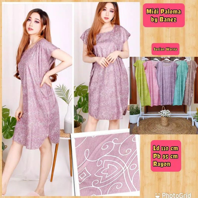 Daster midi paloma/daster kekinian/daster ecer & grosir termurah
