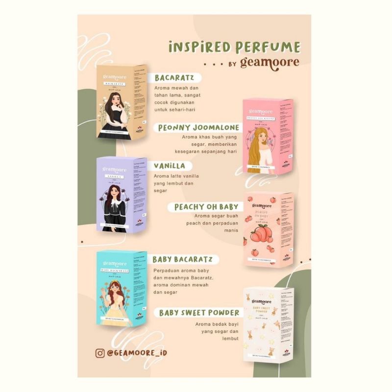 [BPOM] Geamoore EDC spray perfume 30ml