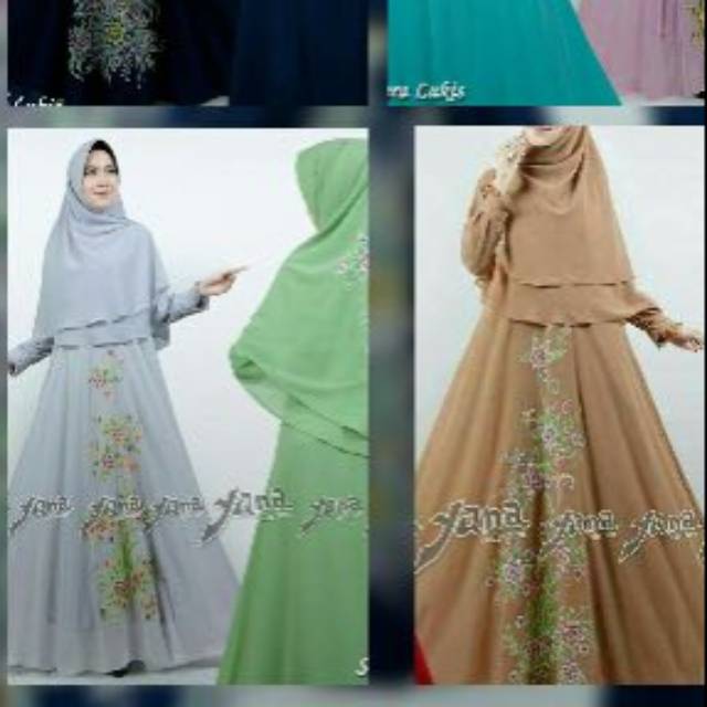 Gamis lukis | mizara | Gamis syar'i by Yana Collection