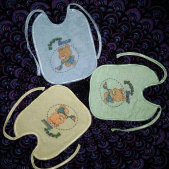 Sleber tali handuk bayi 12 pcs celemek makan bayi