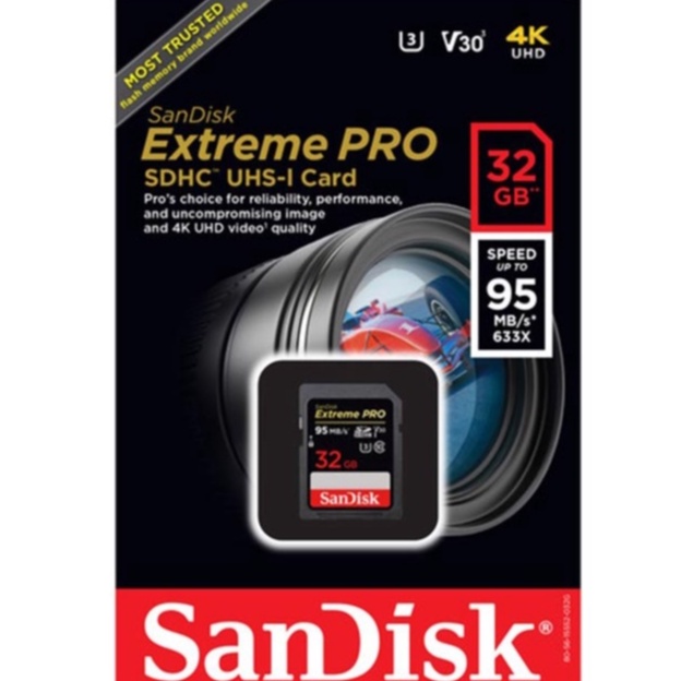 SD Card Sandisk Extreme Pro SDHC &amp; SDXC UHS II - 32GB/64GB/128GB/256GB