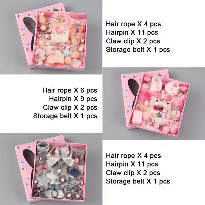 Set Jepit Ikat Rambut Bayi 18 Pcs / Aksesoris Anak Perempuan