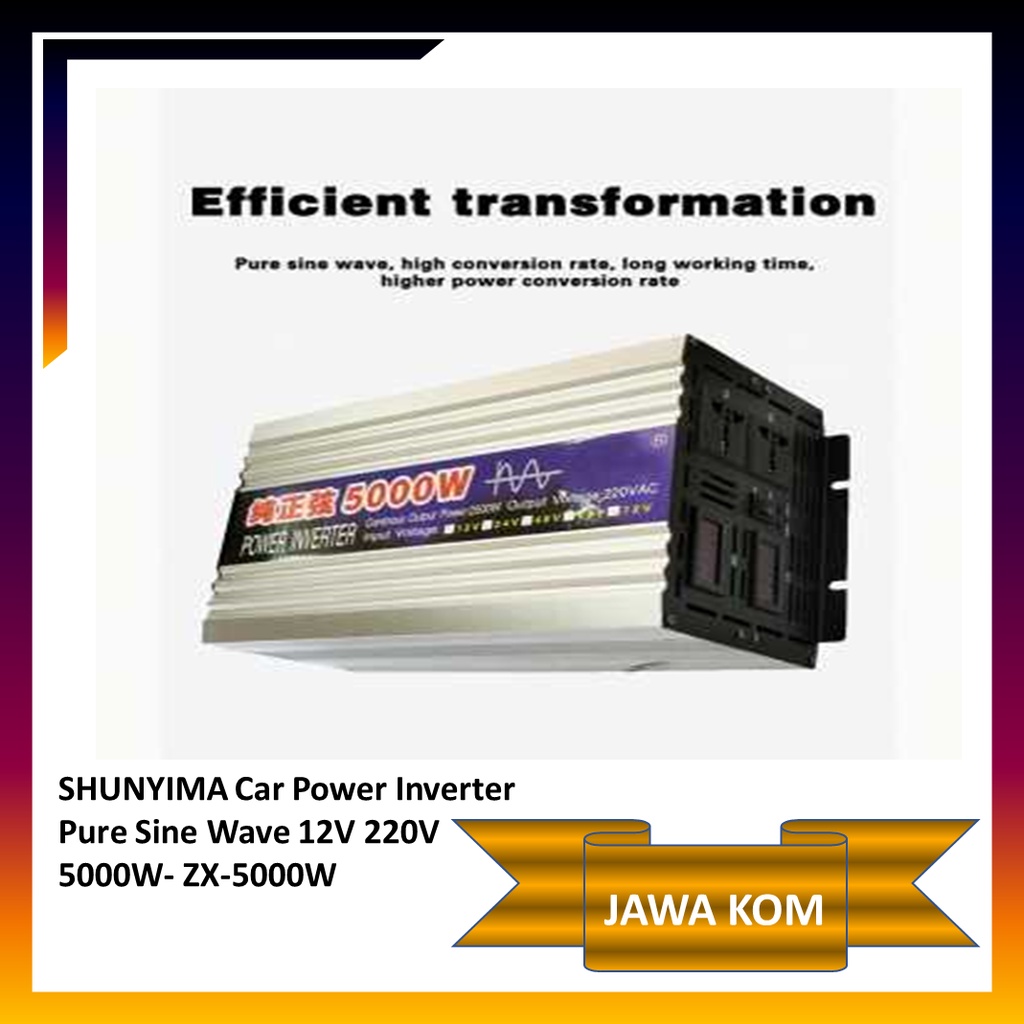 Pure Sine Wave Power Inverter - 12V 220V 5000W - SHUNYIMA