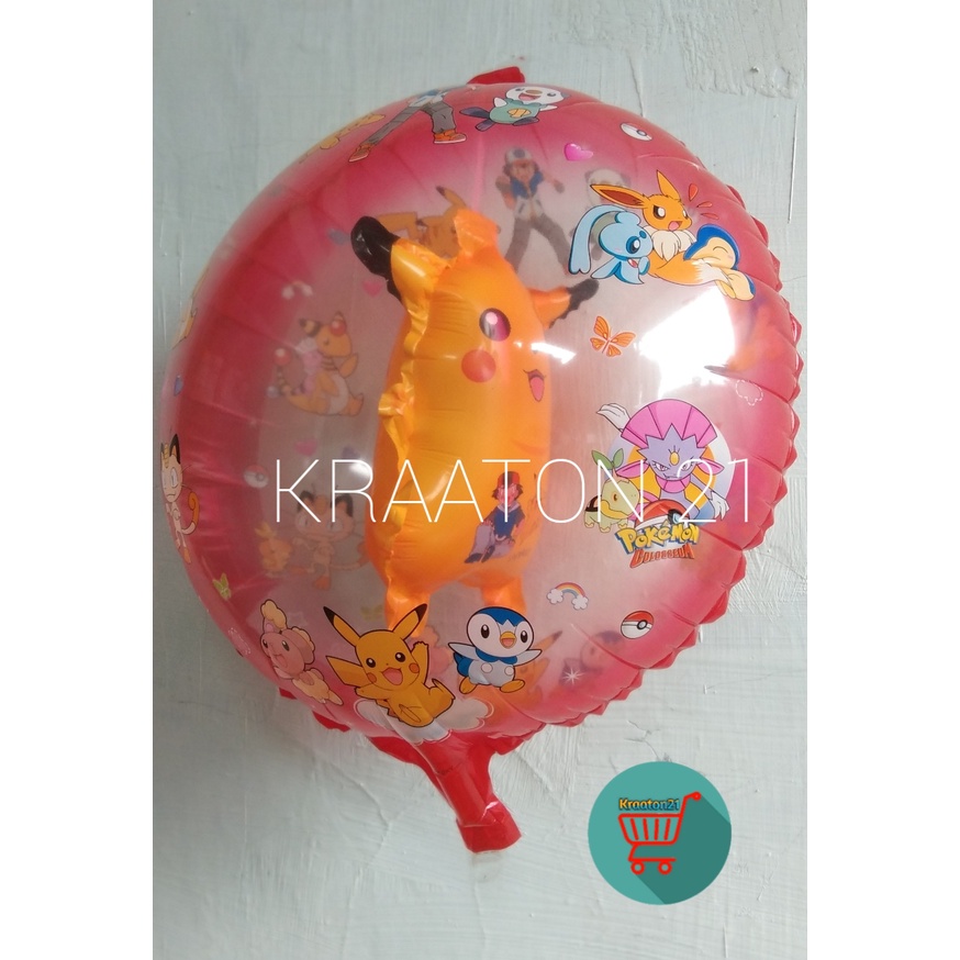 Balon isi pokemon / balon terbang isi pokemon / balon helium isi pokemon / balon pokemon