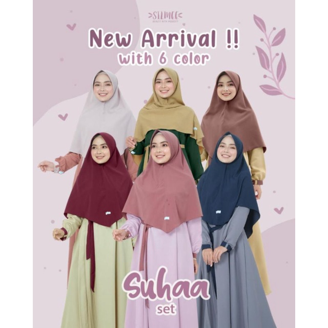 Suhaa Dress  Gamis Dewasa Remaja Set By Silmee Indonesia