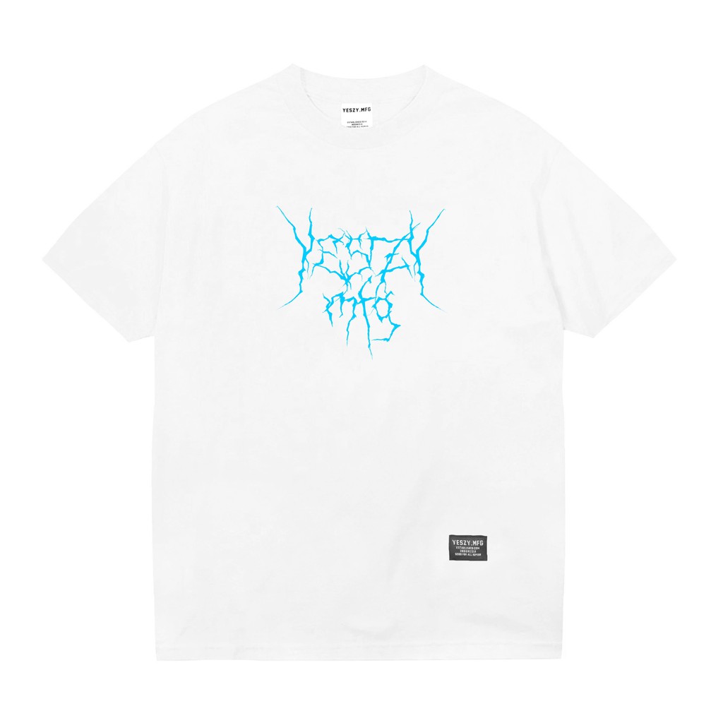 YESZY.MFG Tshirt White Revenge F. Cyan