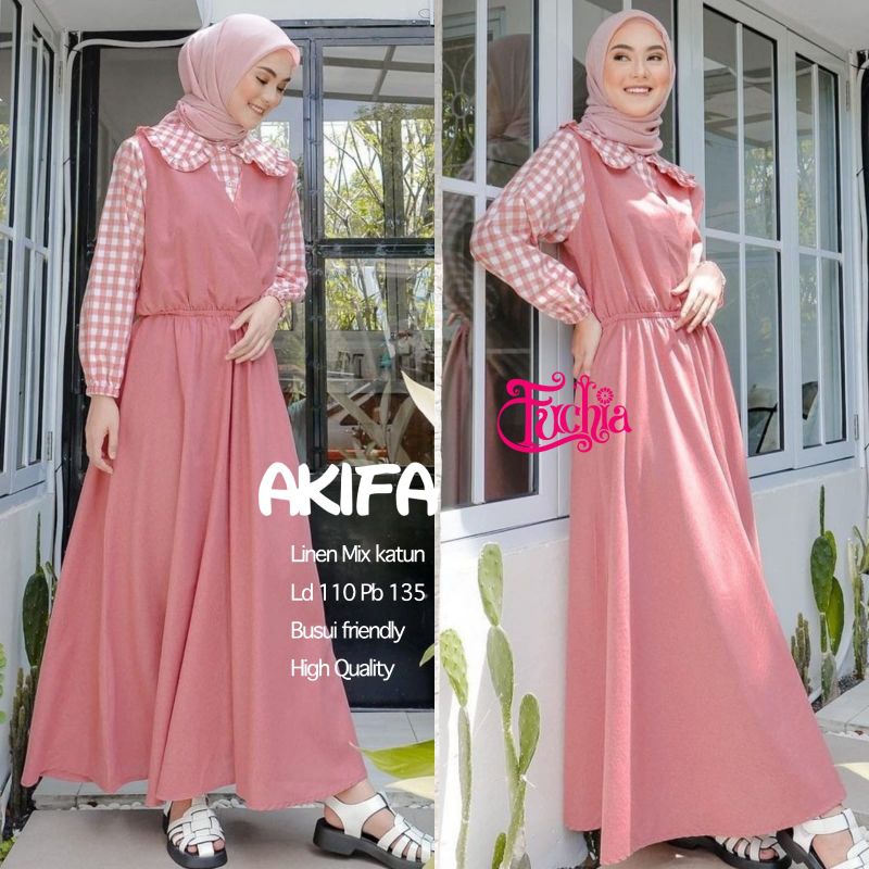 Gamis Wanita - Akifa Dress by Fuchia