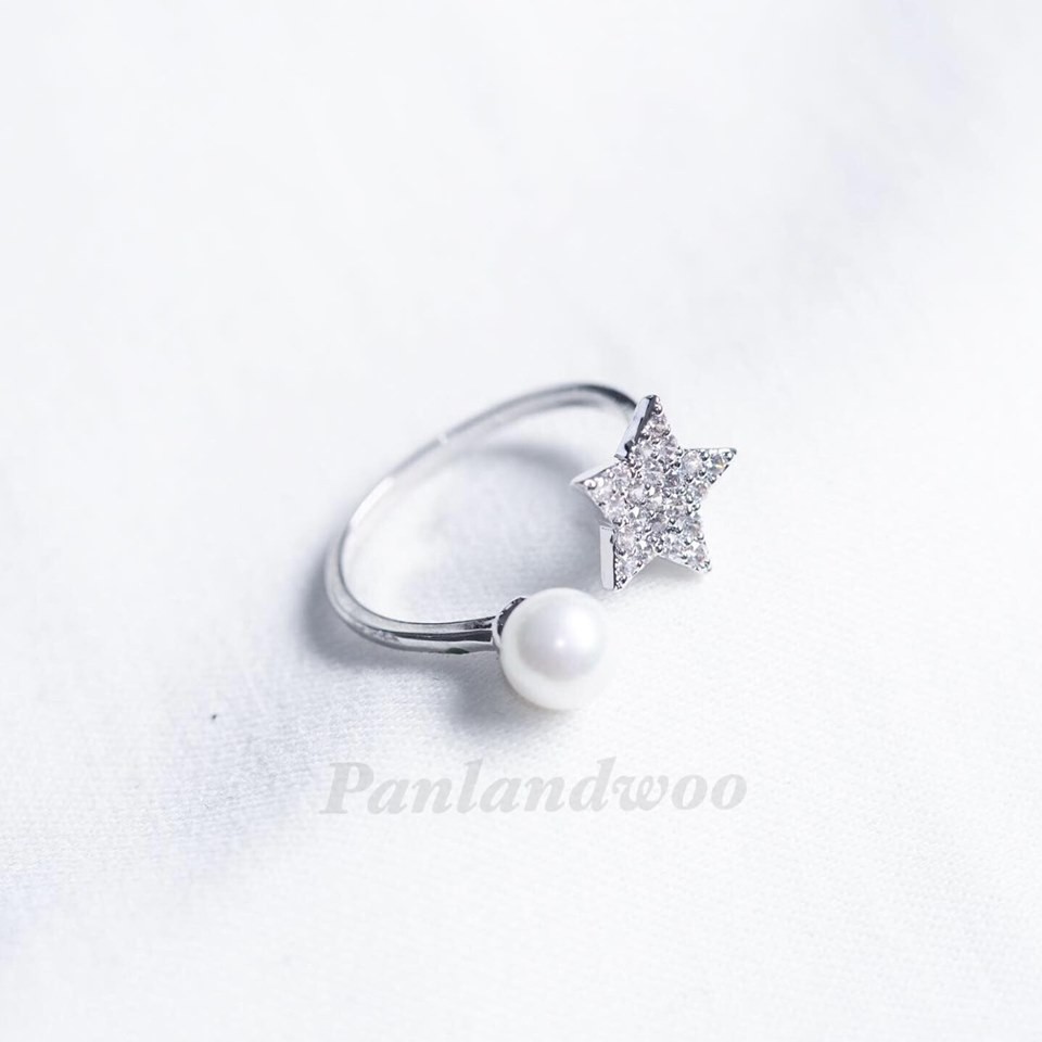 Panlandwoo - Cincin Rhodium Wanita Danique Adjustable