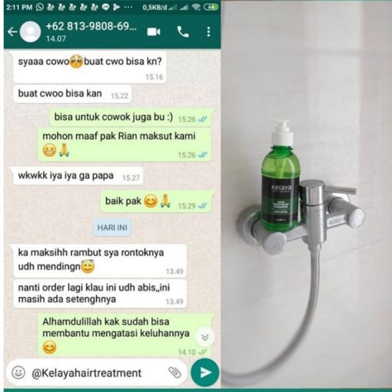 Kelaya Paket Shampoo Vitamin Hair Serum  Perawatan Penumbuh Rambut Anti Rontok penghilang Ketombe