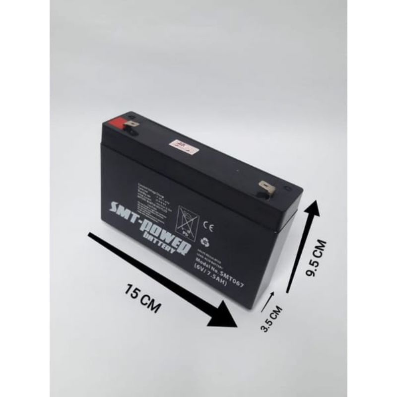 AKI SMT 6volt 7,5AH mobil/motor mainan
