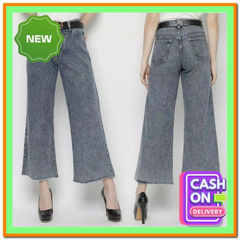 Celana Jeans Wanita Jeans Import Korea Jeans Korean Style 2022 Jeans Kulote Jins Kekinian 2022 Style