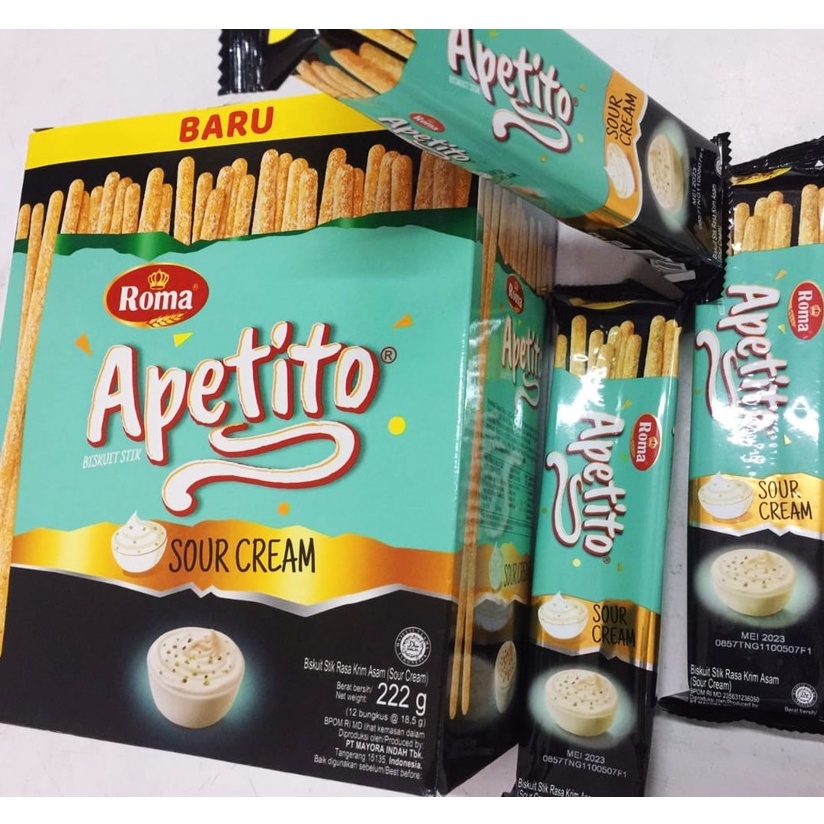 Roma Biskuit Stik Apetito Renyah Gurih Enak - Pilih Varian Rasa | Tersedia Harga Per Box