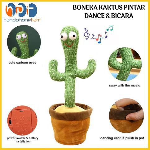 Cactus Toys Smart Mainan Boneka Pintar Pohon Kaktus Goyang Bisa Bicara