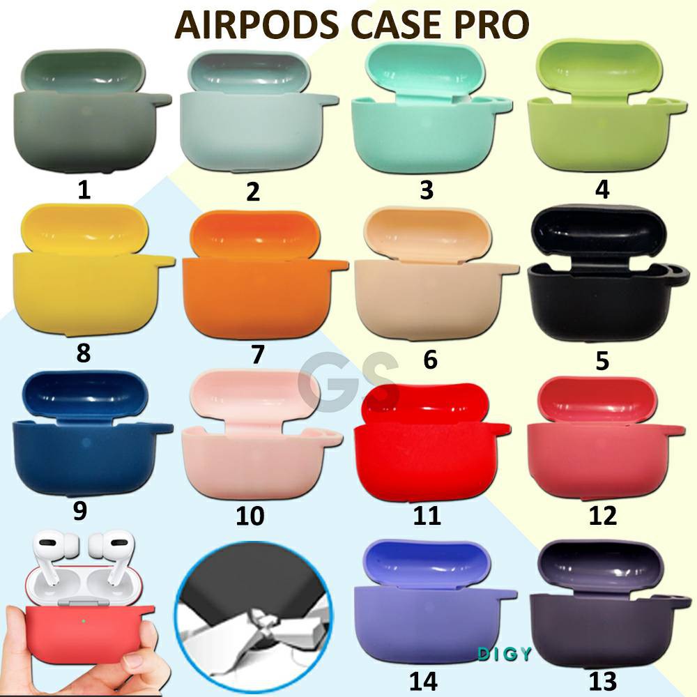 Case Airpod PRO Murah Casing Silikon Lembut Airpods PRO Case 14 Warna