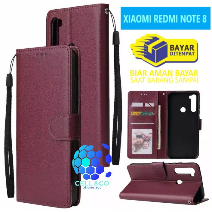 Flip cover XIAOMI REDMI NOTE 8 Flip case buka tutup kesing hp casing flip case leather wallet