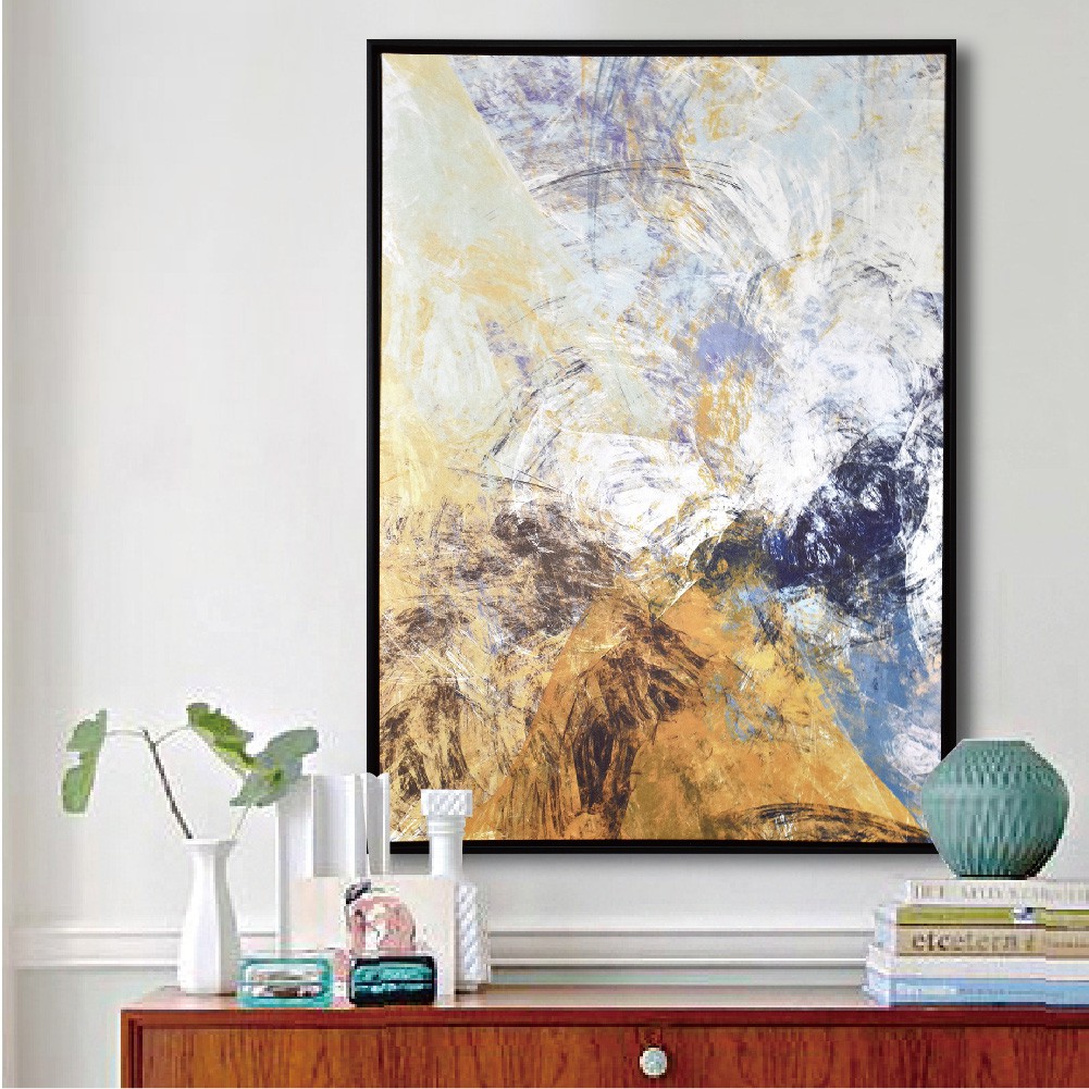 Lukisan Abstrak Cantik Besar Tanpa Bingkai