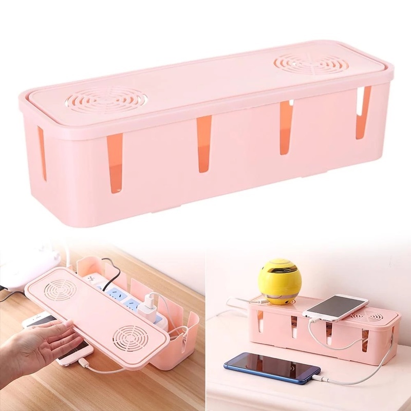 Hot Sale/[Unggulan] Kotak Penyimpanan Kabel/Organizer Soket Charger Anti Debu/Power Strip Wire Case/Tempat Penyimpanan Garis Jaringan/Manajemen Kawat Charger