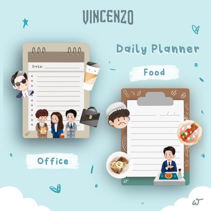

[RESTOCK] VINCENZO KDRAMA DAILY PLANNER SET - Food