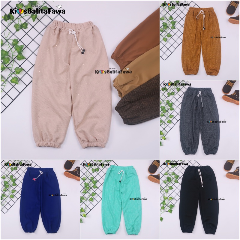 (UNIVERSAL) Jogger Molly uk 5-12 Tahun / Celana Jogger Panjang Anak Laki Laki Perempuan Polos Import Babycinnamon