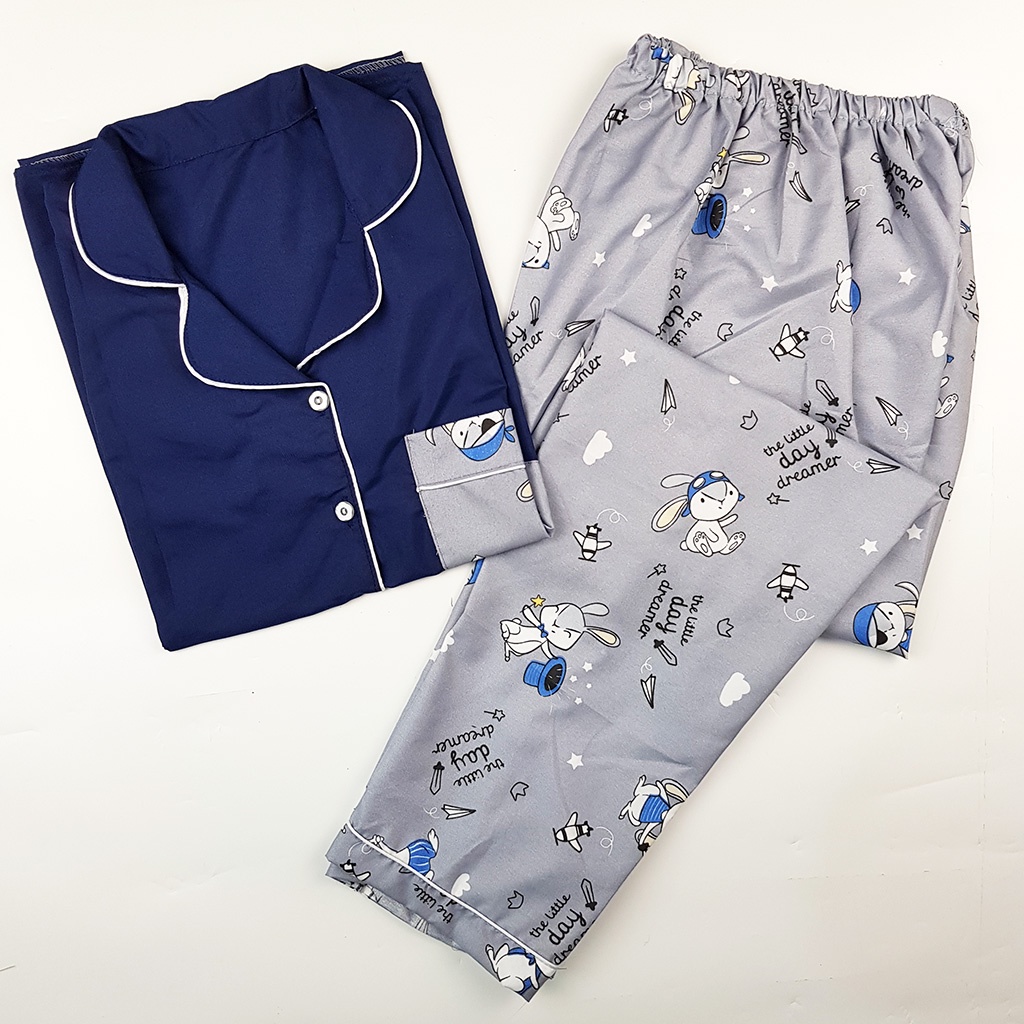 Baju Tidur Piyama Dewasa Setelan Jumbo Size  XXL LD 120-CPXL PIRATES COMBI