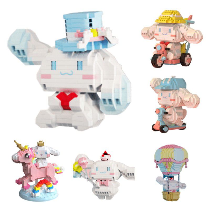 Saniro Cinnamoroll Building Blocks Toy Mini Figures Collection Ornament Kids Gift Birthday