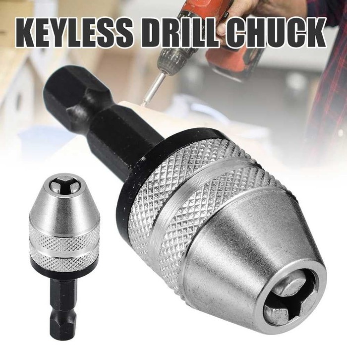 Keyless Chuck 0.3-6.0m Quick Change Hex Cordless Drill Kepala Bor KC28