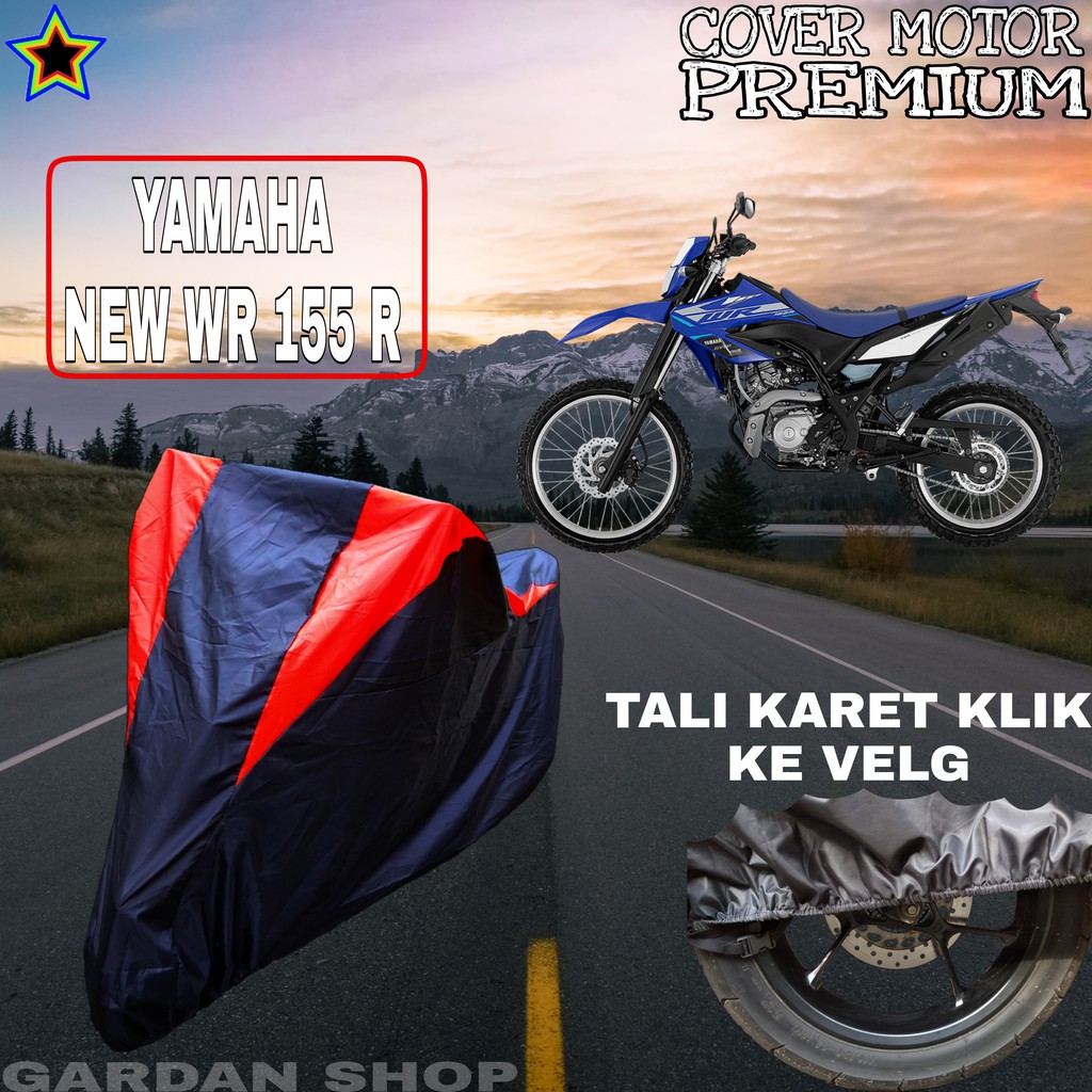 Sarung Motor YAMAHA NEW WR 155 R Hitam MERAH Body Cover Penutup Pelindung Motor Yamaha PREMIUM