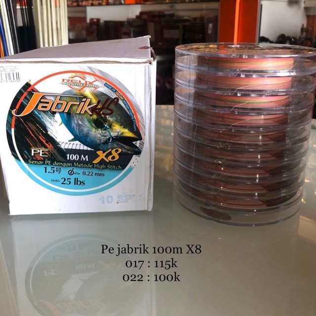 SENAR PE JABRIK X8 0.17 dan 0.22mm