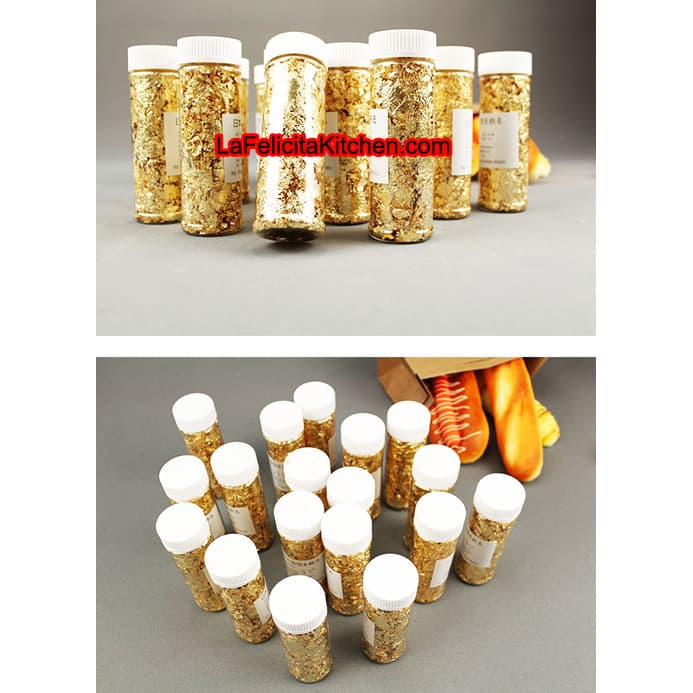 

KUE-PENGHIAS-ALAT- JUMBO EDIBLE GOLD SHEET LEAF PAPER KERTAS BOTOL KUE FOOD FONDANT CAKE -ALAT-
