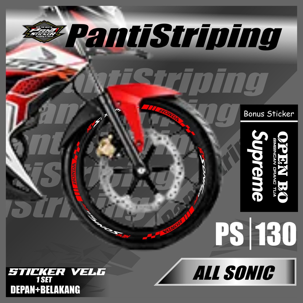 Sticker Velg - Cutting Velg Sticker Cutting Velg Motor All SONIC