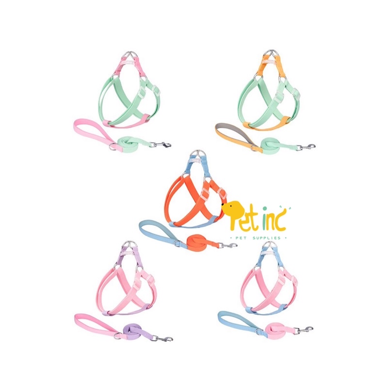 Jellybon korea poo bag harness set with leash