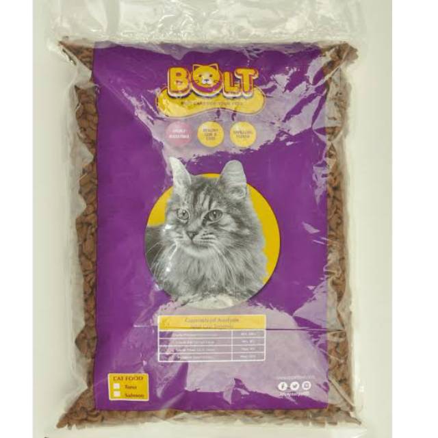 BOLT CAT FOOD makanan kucing kering kemasan hemat