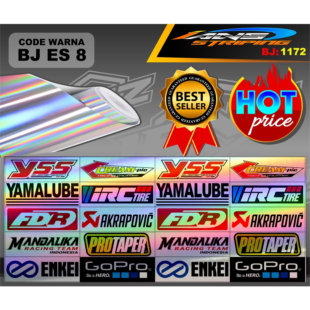 STICKER MOTOR HOLOGRAM / STIKER SPONSOR NEW SERIES / STIKER AESTETIK