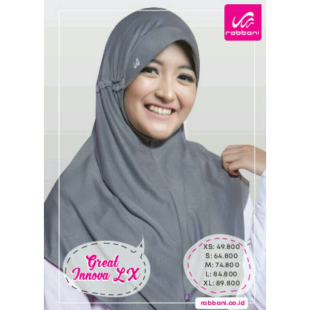 Paling Keren Harga Kerudung Rabbani Innova Lx Size L - Naana Banaana