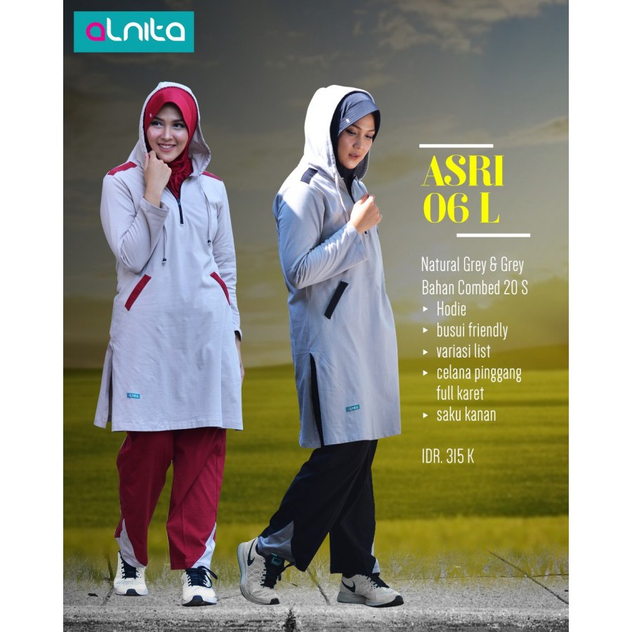 Setelan Olahraga Alnita Asri 06, Baju Olahraga, Setelan Training