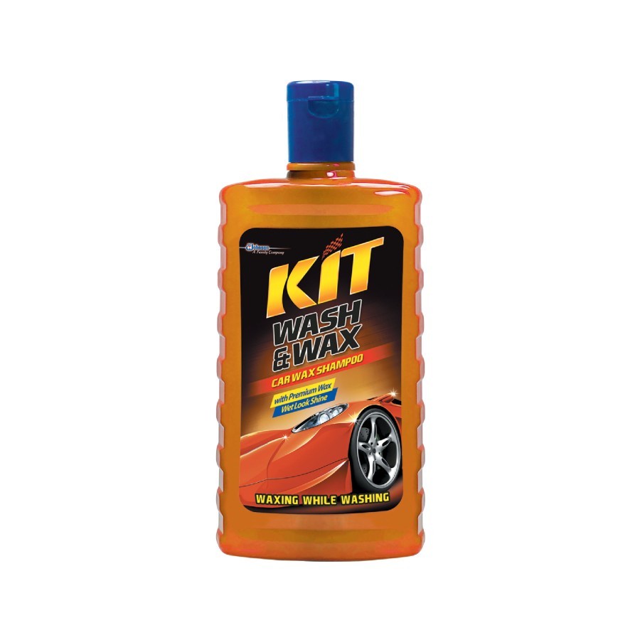KIT WASH & WAX 500 ml Car Wax Shampoo Premium Wax Mobil Wet Look Shine