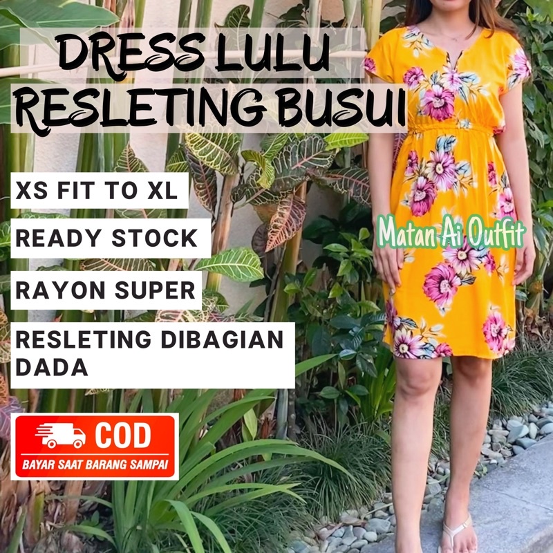 MINI DRESS DASTER MANOHARA LULU PENDEK RESLETING BUSUI FRIENDLY RAYON BALI MURAH PANTAI BALI