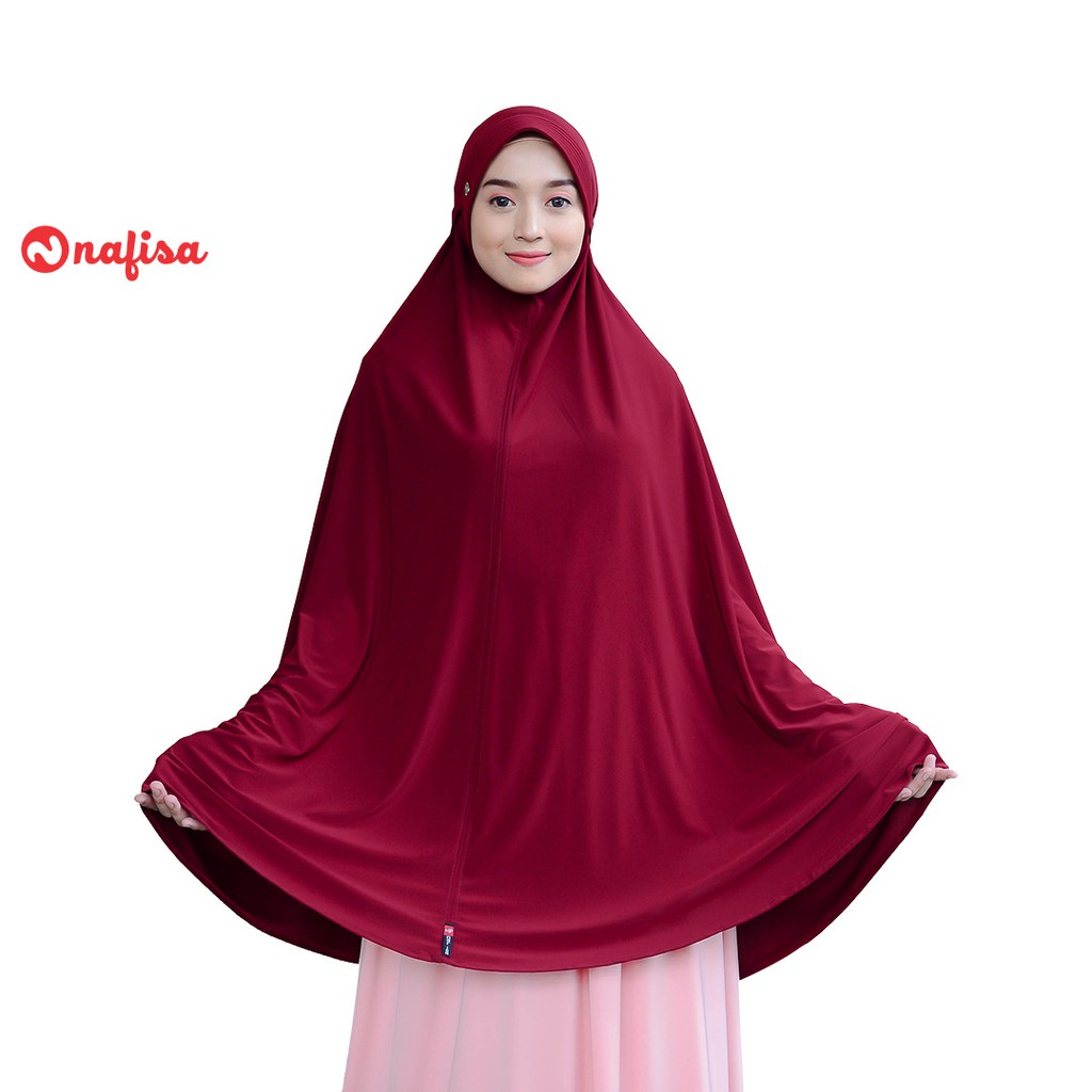 Jilbab Instan Syari Nafisa SIFABELLA | Hijab Instan Jumbo Bergo Pad Kecil Ultracryf Khimar Premium