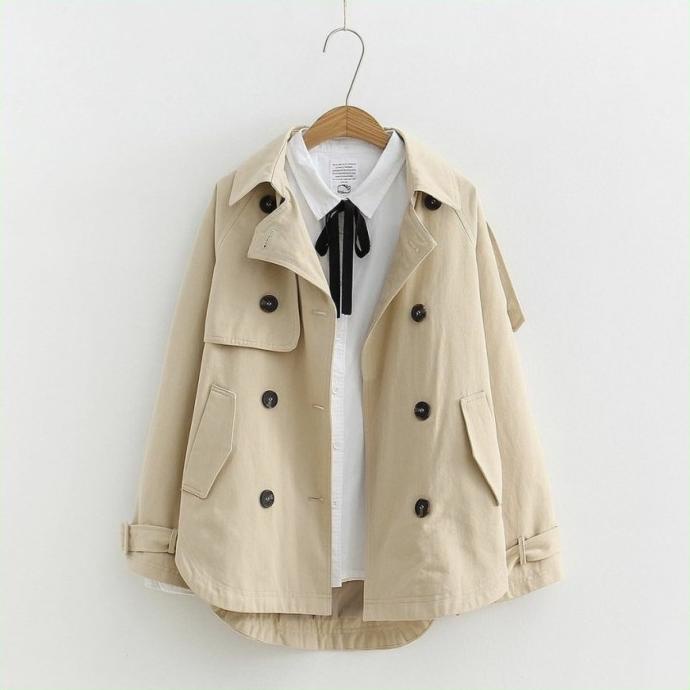Vallina Outfit - Outerwear Alta Jaket Semi Parka Wanita Korean Jacket