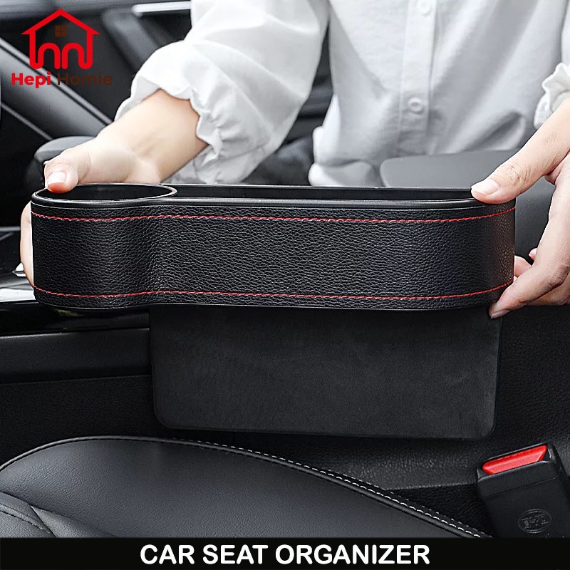 [HH] CAR SEAT GAP ORGANIZER CUP HOLDER / TEMPAT PENYIMPANAN SAMPING JOK MOBIL KANAN KIRI