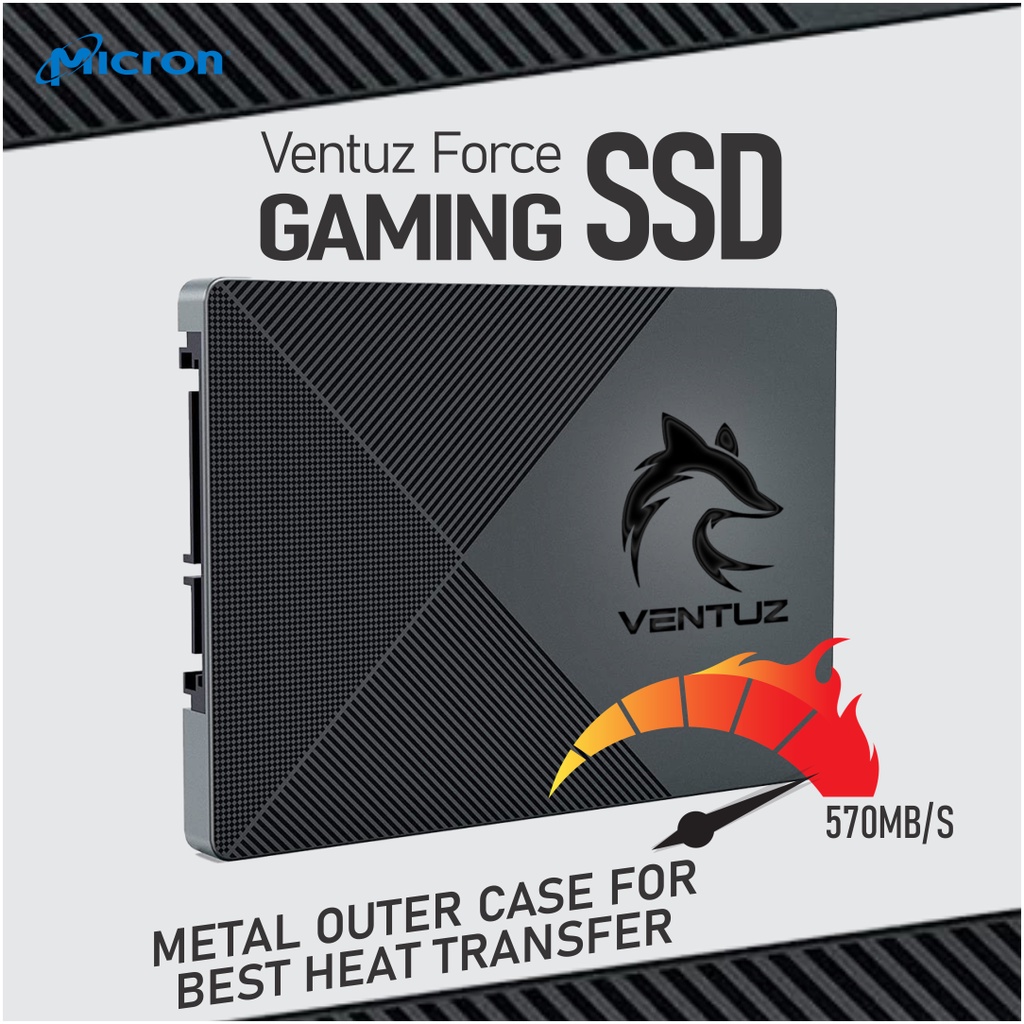 Ventuz SSD Force Gaming 256GB MICRON Chip 2.5&quot; SATA 3