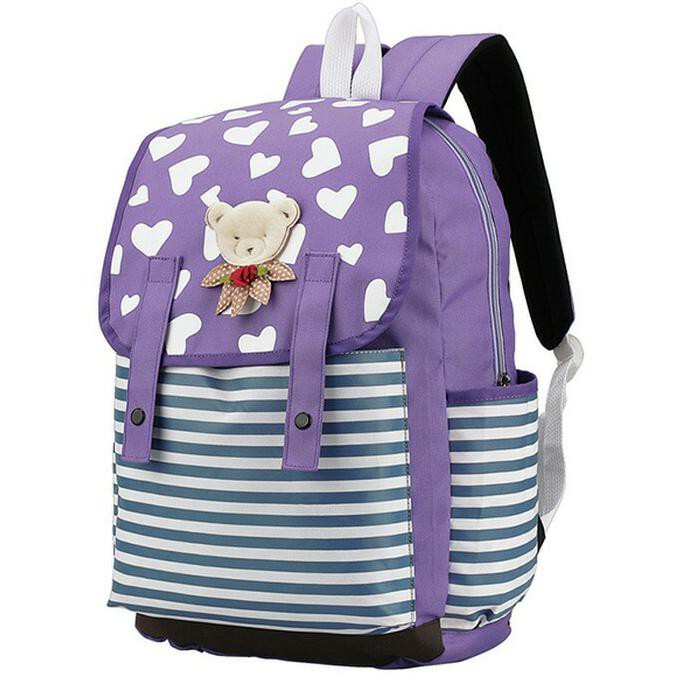 TAS Tas Gendong Anak wanita cewek -Sekolah anak Sd Warna Ungu CZR