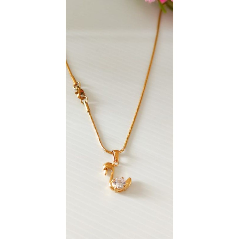 Kalung Set Liontin Permata Kalung Titanium Fashion17